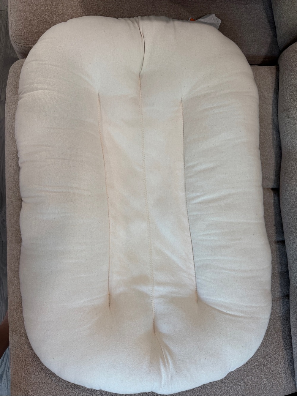 Cream Infant Lounger Pillow - Soft Supportive Baby Nest